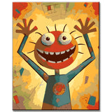 Malen nach Zahlen Cartoon-Monster-Illustration