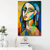 Malen nach Zahlen Melancholisches Porträt im Tarsila do Amaral Stil