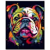 Malen nach Zahlen Tierkunst Malerei Bulldogge groß