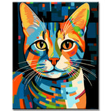 Exklusive Pop-Art Tierporträts Bunte und Ausdrucksstarke GaleriewandKunst, 5-teilig