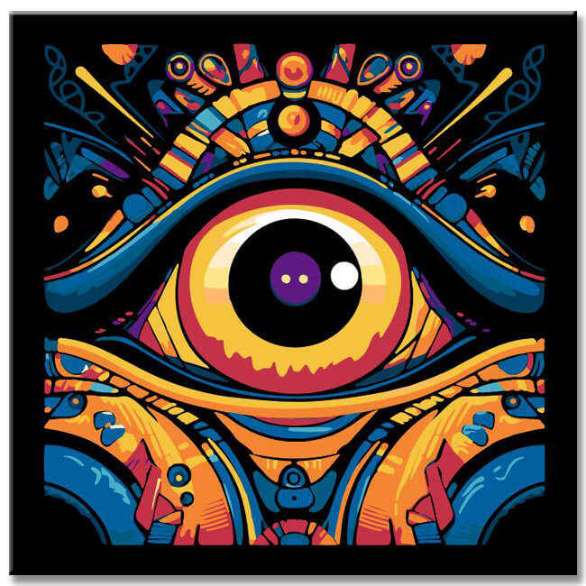 Ägyptische Augenmalerei II Malen nach Zahlen