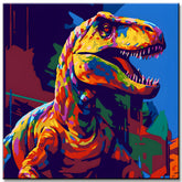 Futuristischer T-Rex - Malen nach Zahlen