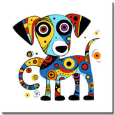 Jack Russell im Miró-Stil - Malen nach Zahlen