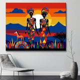 Maasai-Krieger am Kilimandscharo - Malen nach Zahlen