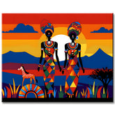 Maasai-Krieger am Kilimandscharo - Malen nach Zahlen