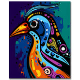 Malen nach Zahlen - Vogel im Picasso-Stil