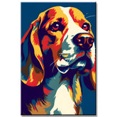 Beagle Hund Porträt - Malen nach Zahlen