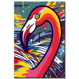 Flamingo Malen nach Zahlen Tierkunst