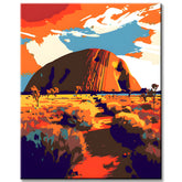 Malen nach Zahlen Gemälde Uluru Ayers Rock