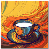 Kaffee Tisch - Malen nach Zahlen