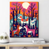 Malen nach Zahlen für Kinder: Hunde im Wald