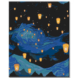 LeinwandKunst mit Van Gogh inspirierten Motiven Faszinierende GaleriewandBilder - 4-teilig