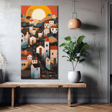 Malen nach Zahlen Sonnenaufgang Stadt Malerei