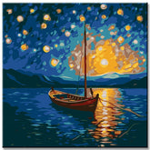 Mondschein-Reflexion - Malen nach Zahlen