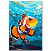Fisch im Meer Malen nach Zahlen