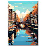 Amsterdam Grachten Malen nach Zahlen