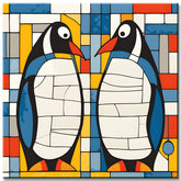 Pinguine Mosaik Malen nach Zahlen