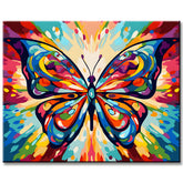 Schmetterling Farbenporträt Malen nach Zahlen