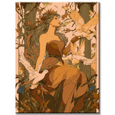 Malen nach Zahlen für Erwachsene Engel mit Tauben