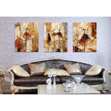 Malen nach Zahlen Tänzerinnen abstrakt Tryptichon MNZ-0504