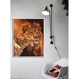 Malen nach Zahlen Tiere lowen Paar