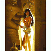 Malen nach Zahlen akt frau im tempel