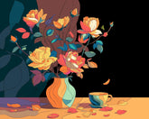 Malen nach Zahlen Pfingstrosen