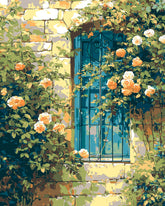 Malen nach Zahlen Rankpflanze rosarot