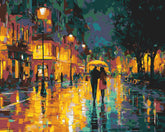 Malen nach Zahlen Regentag in der Stadt