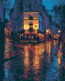 Malen nach Zahlen Bilder Kopfsteinpflaster im Regen