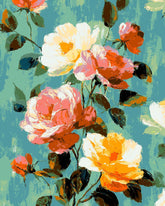 Malen nach Zahlen Rosenranke