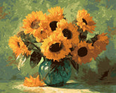 Malen nach Zahlen Sonnenblumenstrauß