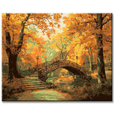 Malen nach Zahlen Park im Herbst