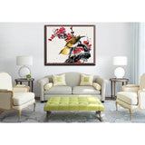 Malen nach Zahlen Tiere vogel auf Blumenranke