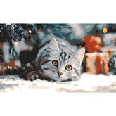 Malen nach Zahlen Weihnachten Katze