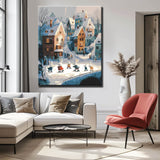 Malen nach Zahlen Hasen Familie im Winter