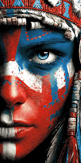 Malen nach Zahlen Frau Ureinwohnerin Tradition Amerika