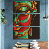 Malen nach Zahlen Buddha Südostasien Farbig - 3-teilig (Triptychon)