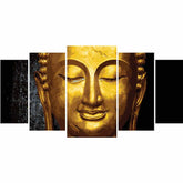 Malen nach Zahlen Buddha Tradition Gold Statue - 5-teilig