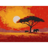 Malen nach Zahlen Afrika Baum