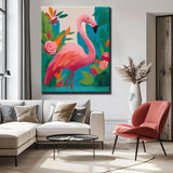 Malen nach Zahlen rosen flamingo