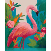 Malen nach Zahlen rosen flamingo