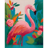 Malen nach Zahlen Rosen Flamingo