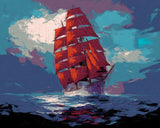 Malen-nach-Zahlen-Hochsee Segelschiff zur See