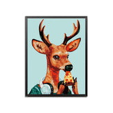 Malen nach Zahlen Elch mit Pizza