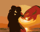 Malen nach Zahlen LiebesPaar am Meer Landschaft Menschen