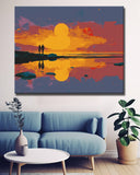 Malen nach Zahlen für Verliebte Paar am Strand