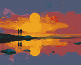 Malen nach Zahlen für Verliebte Paar am Strand