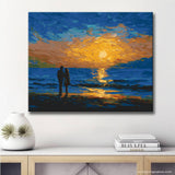 Malen nach Zahlen für Erwachsene Paar am Strand