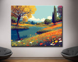 Malen nach Zahlen für Erwachsene Blumen MohnBlumenfeld